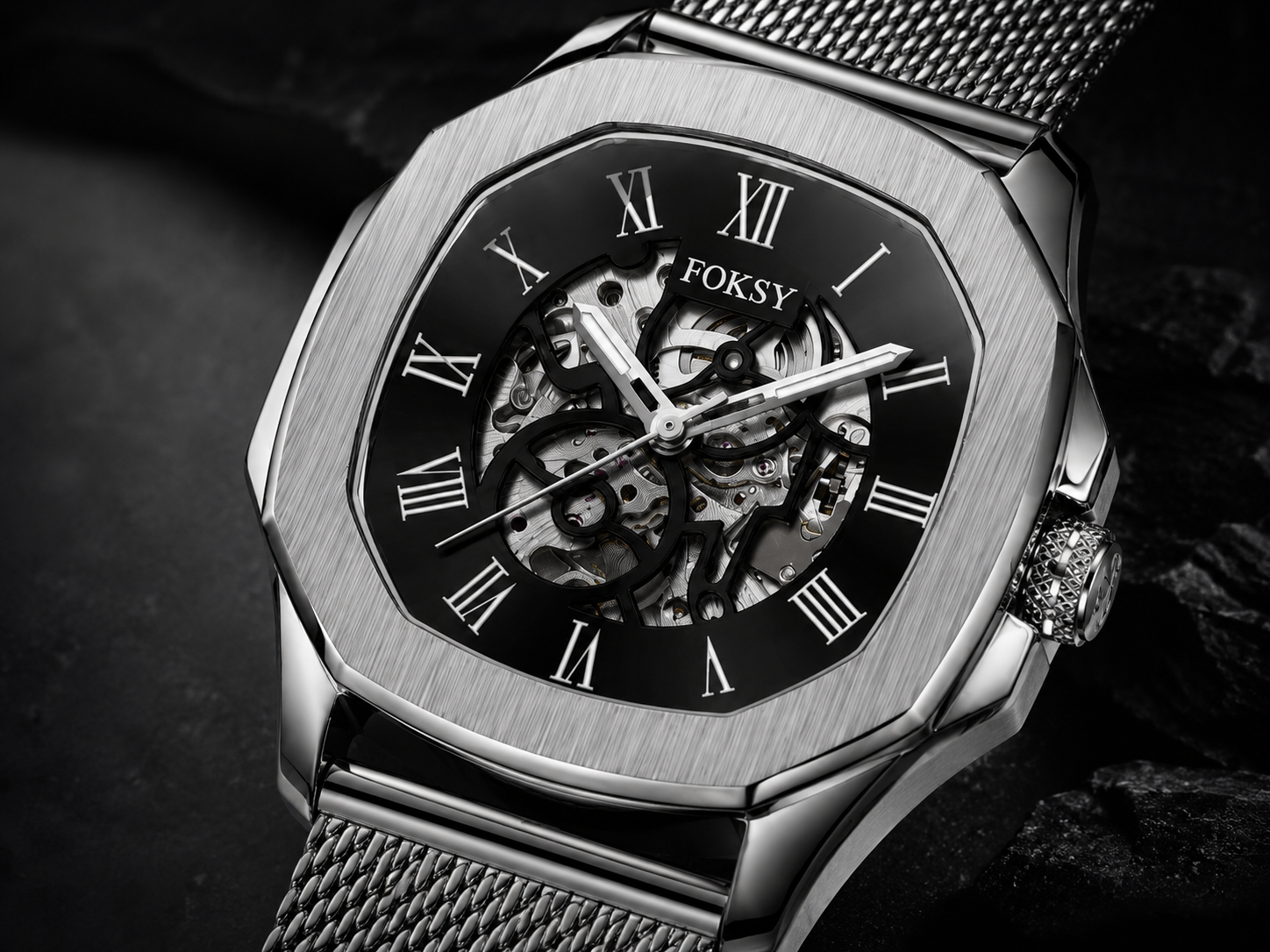 SKELETON DETAIL, POLISHED FINISH.